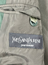 Vintage Yves Saint Laurent Pour Homme Forest Green Wool-Blend Jacket - 52R