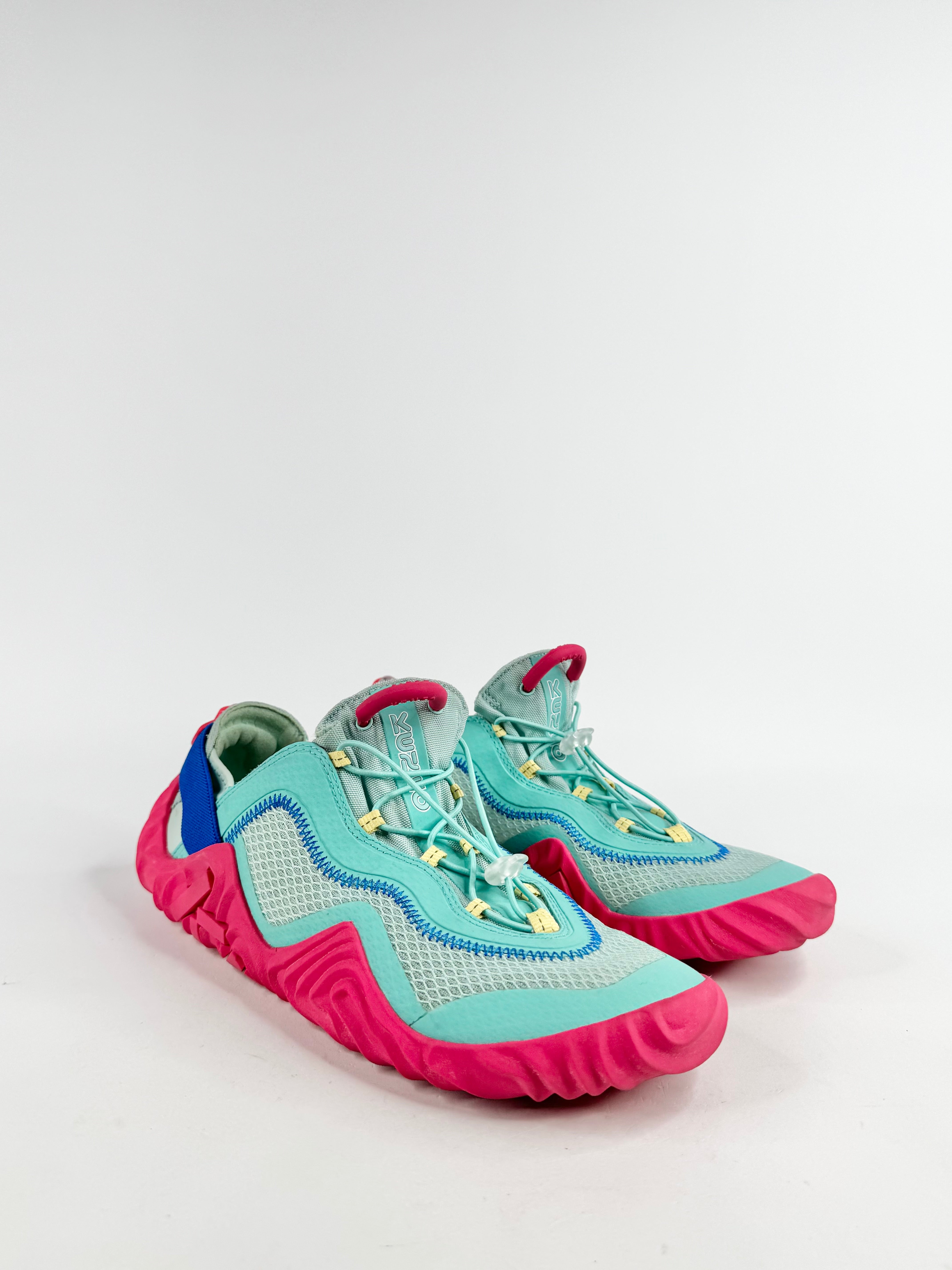 Kenzo Aqua Blue & Pink 'Wave' Sneakers - EU39
