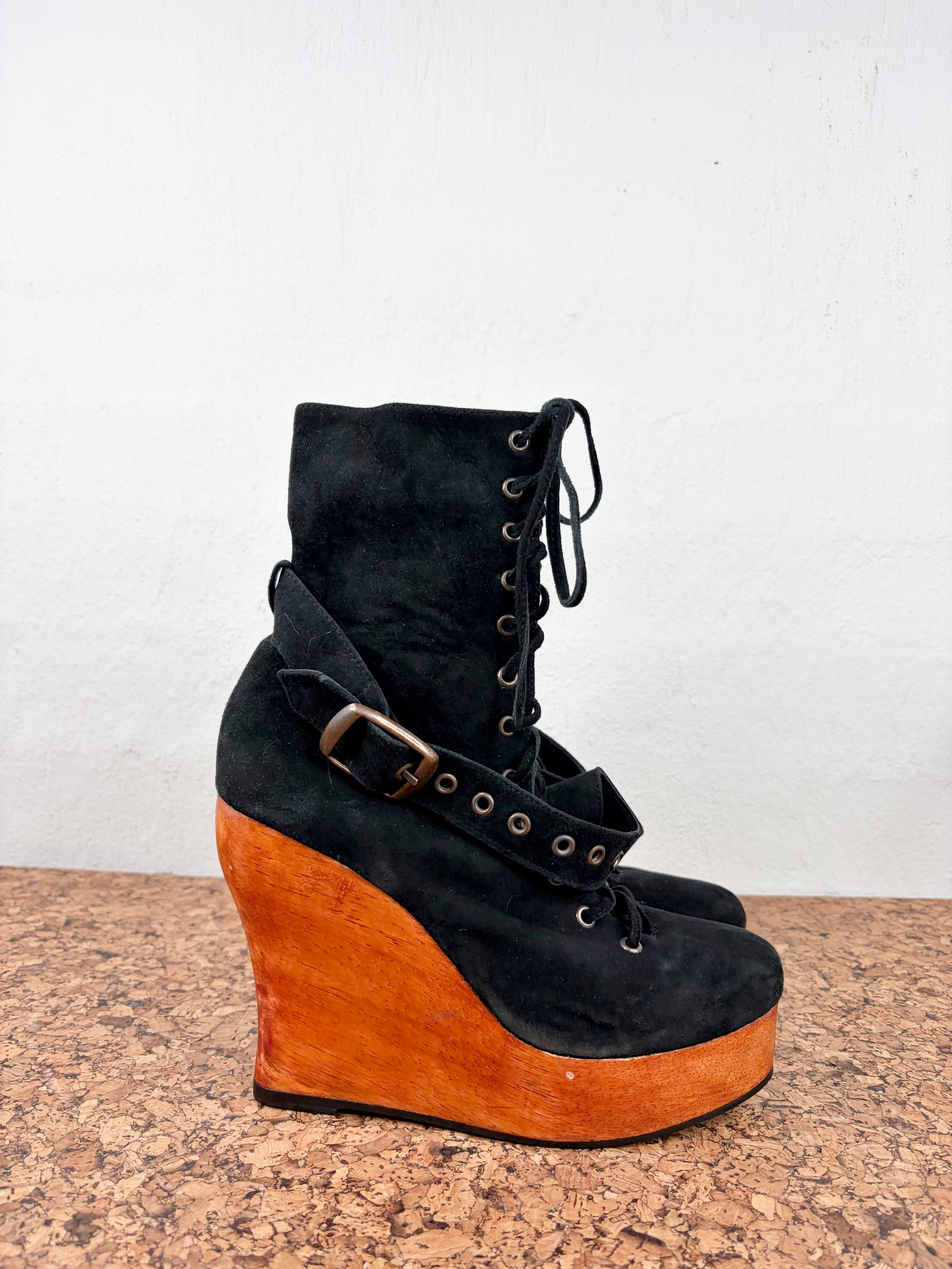 Kirrily Johnston Black Suede Platform Boot - EU41