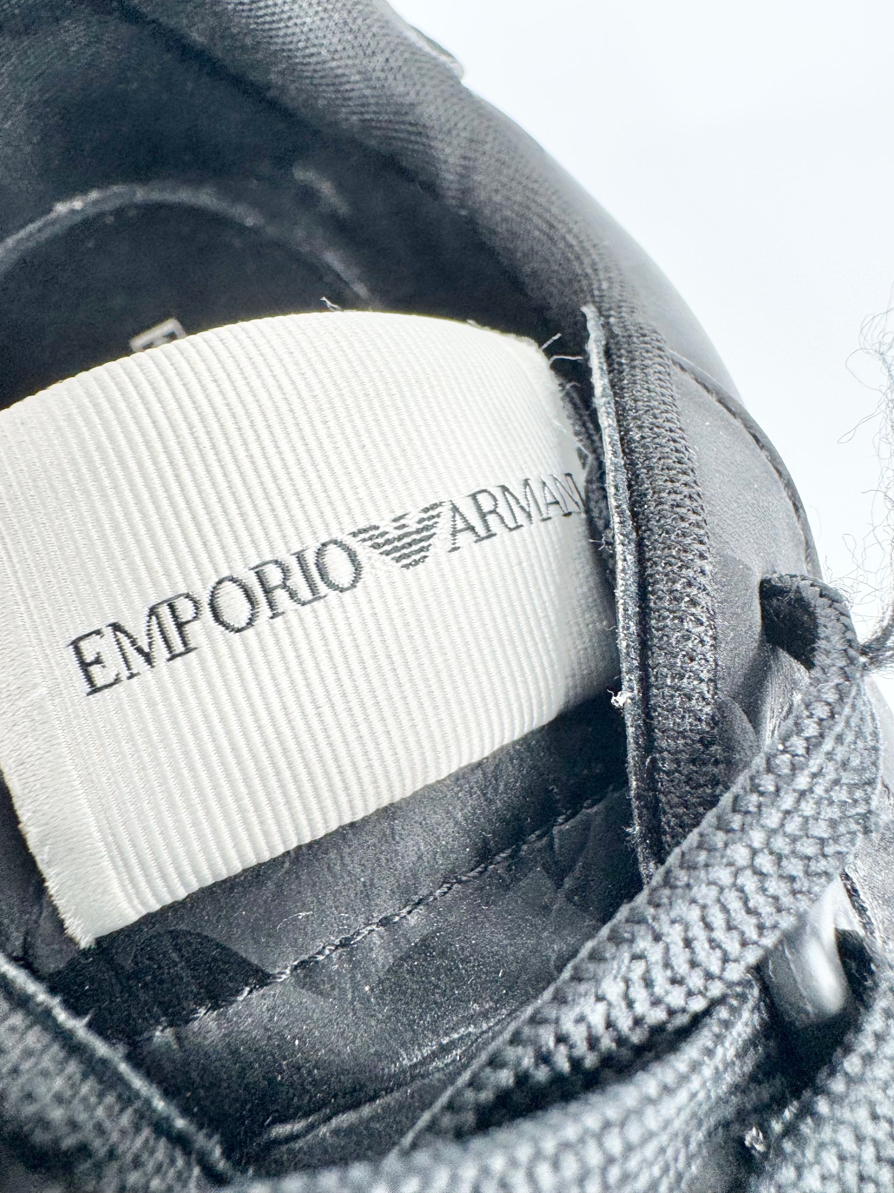 Emporio Armani Black Camo Pattern Sneakers -  EU45