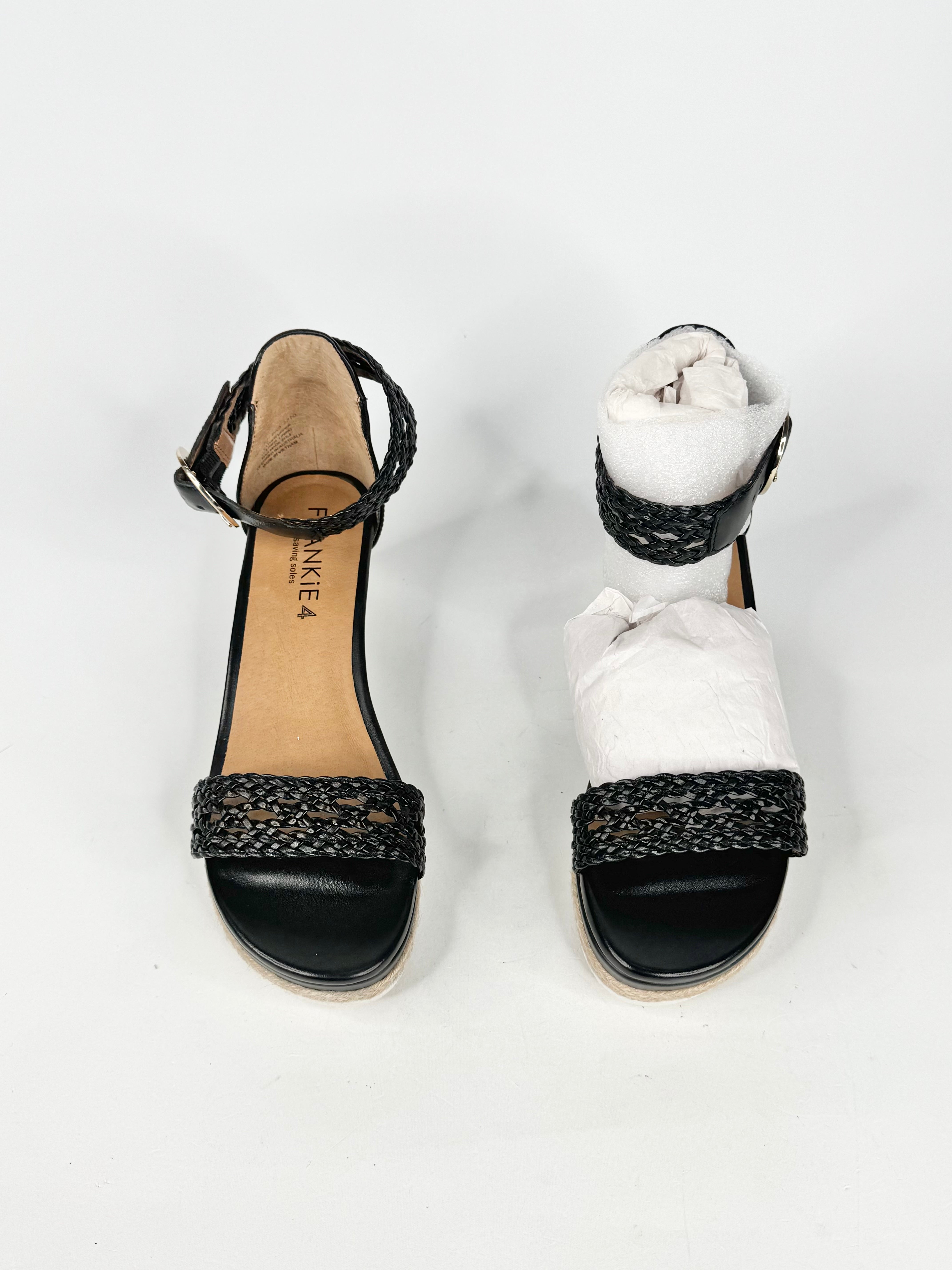 Frankie4 Black Woven Wedges - EU38.5