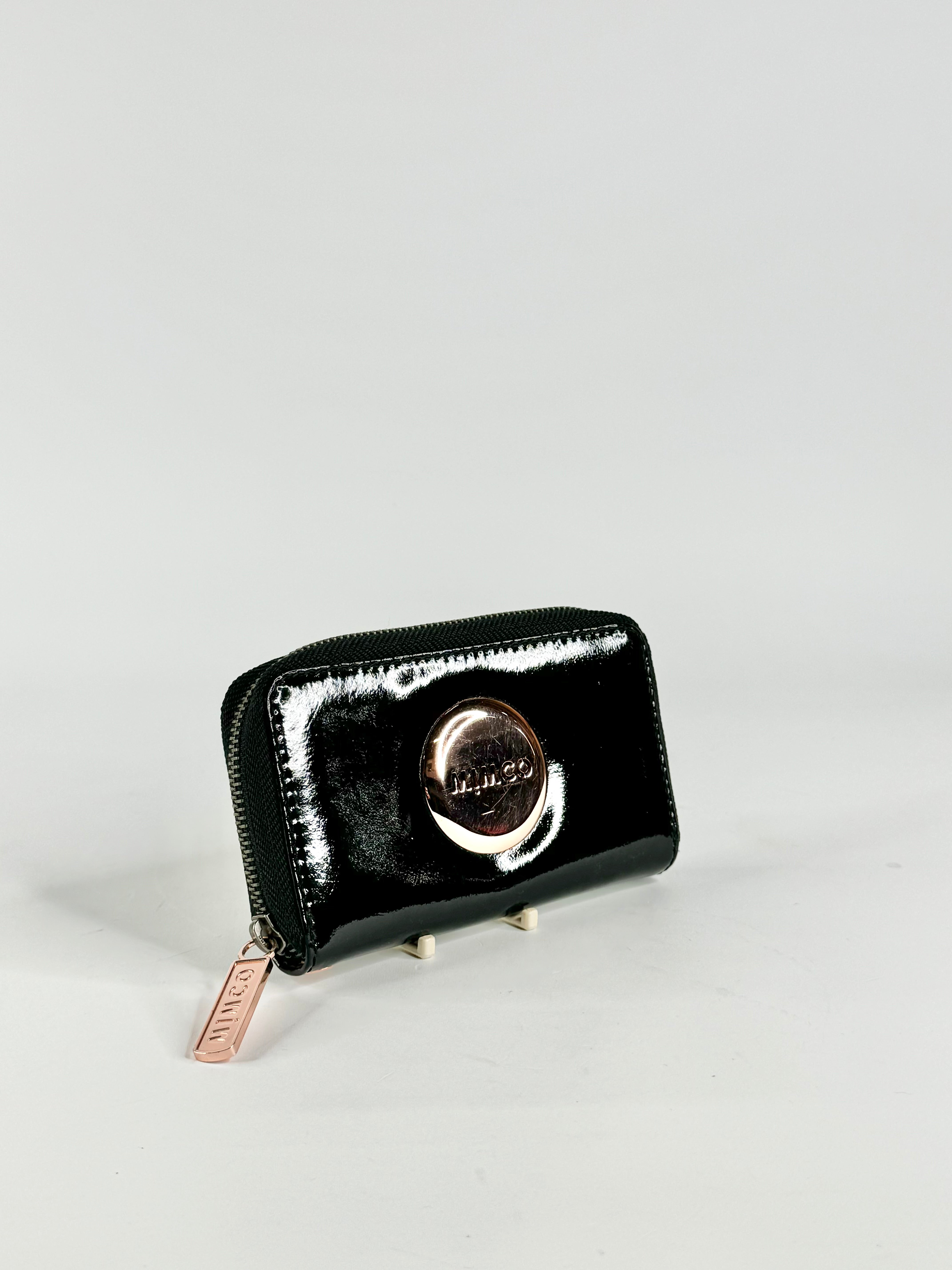 Mimco Patent Black Leather Wallet