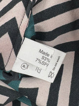 Megan Park Silk-Blend Floral & Geometric Print Midi Dress - AU6/8
