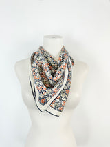 Vintage Jaeger London Microfloral Silk Scarf