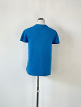 Hermès Azure Cashmere Knit Short Sleeve Sweater - AU6/8