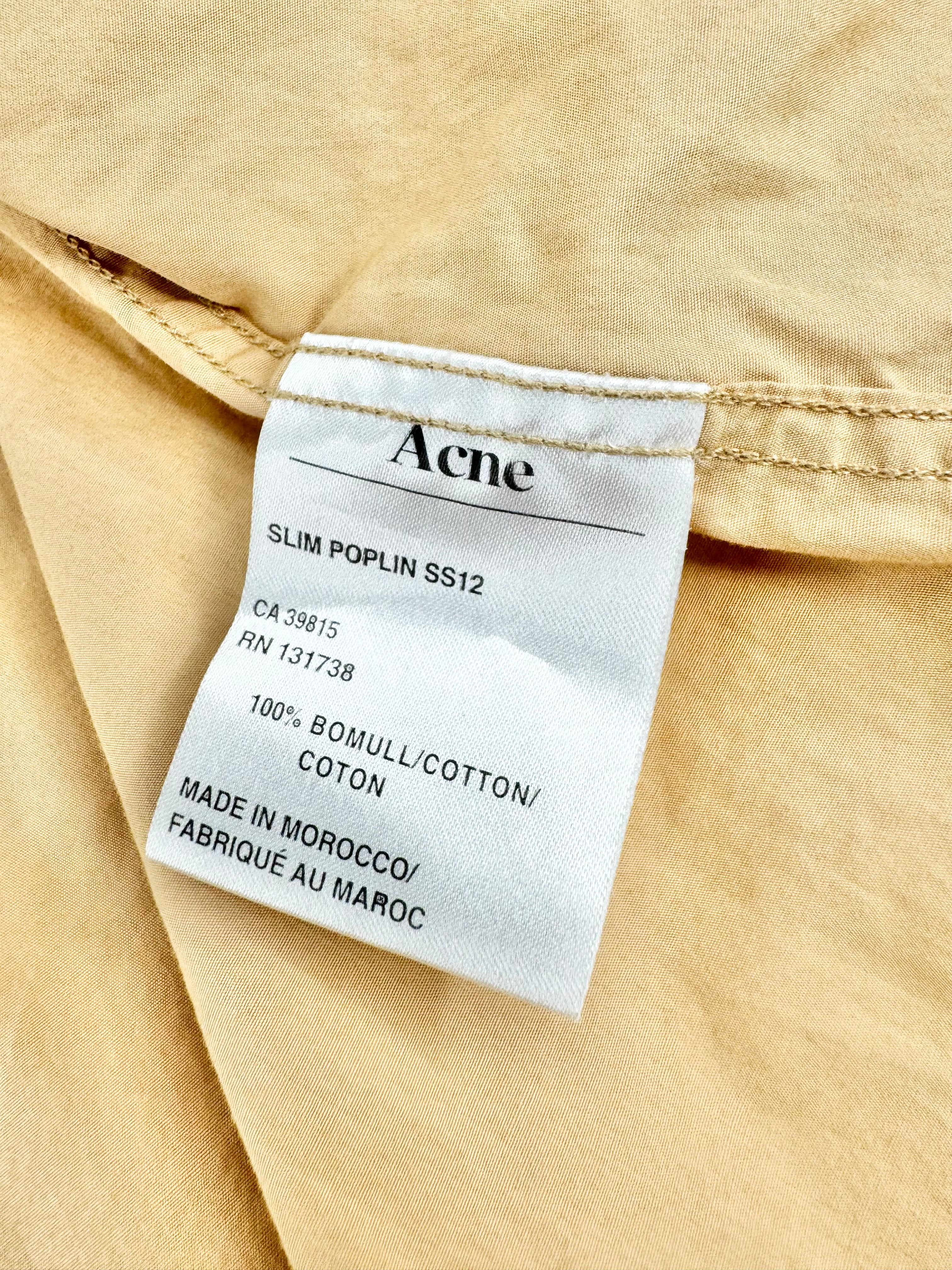 Acne Orange Sorbet Cotton Shirt - 48