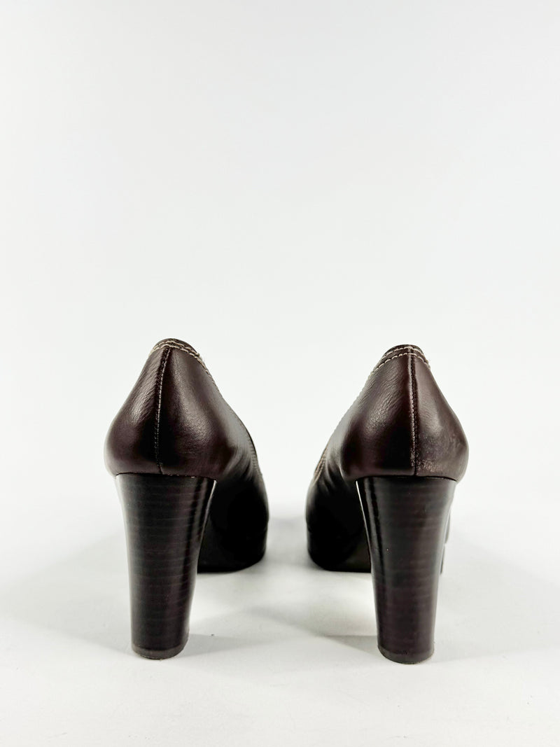 Jo Mercer Coffee Bean Pumps - EU40