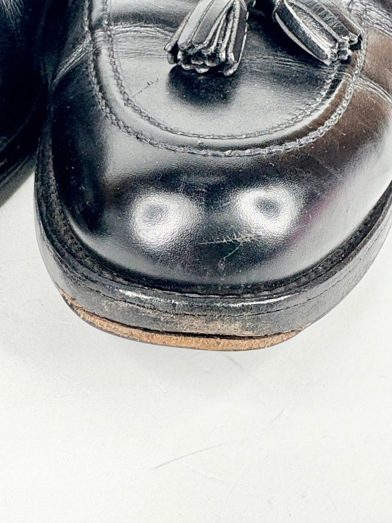 Loake 1880 Black Leather Tassel Loafers - EU42.5