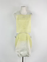 Maticevski 'Application' Ice Blue & Lime Green Beaded Panel Dress - AU8
