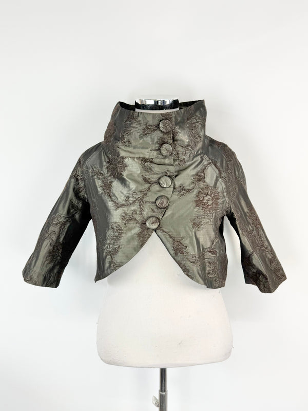 Showroom Cropped Brocade Jacket - AU12