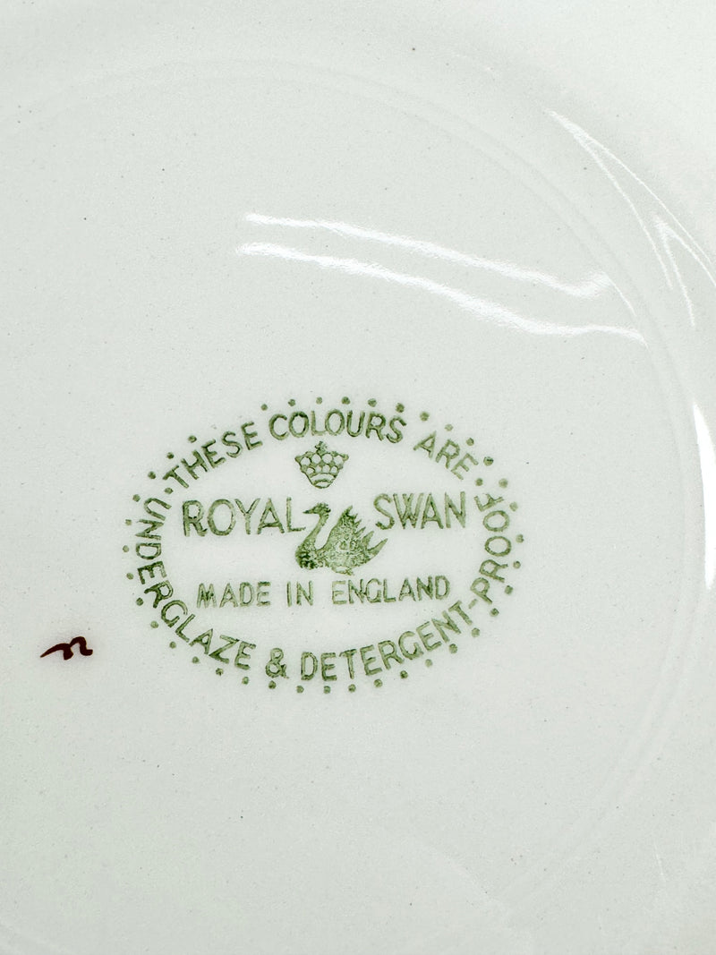 Royal Swan Elegant Rooster Plate & Cup