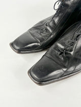 Soré Roma Black Leather Platypus-Toe Dress Shoes - EU46