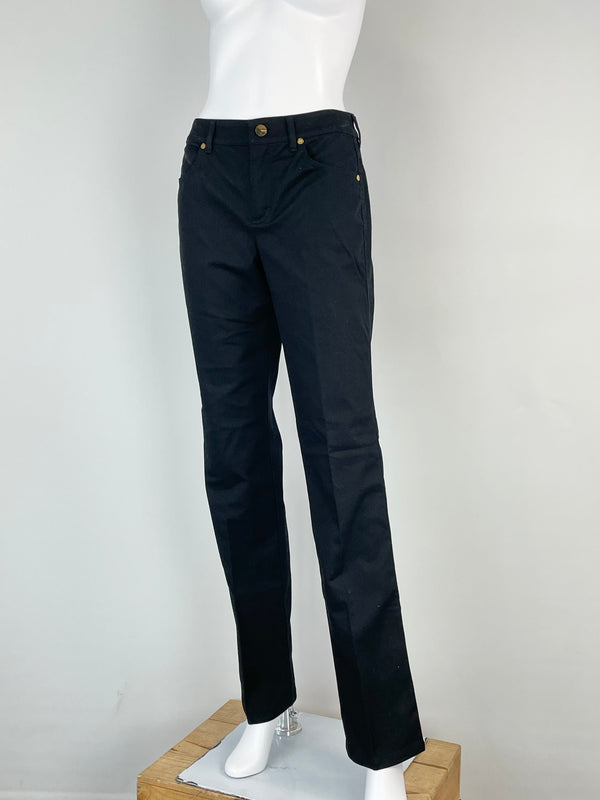 Escada Black Denim High Rise Straight-Leg Tessa Jeans - AU6/8