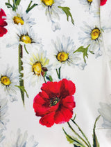 Dolce & Gabbana Poppy & Daisy Pattern Sheath Dress - AU12