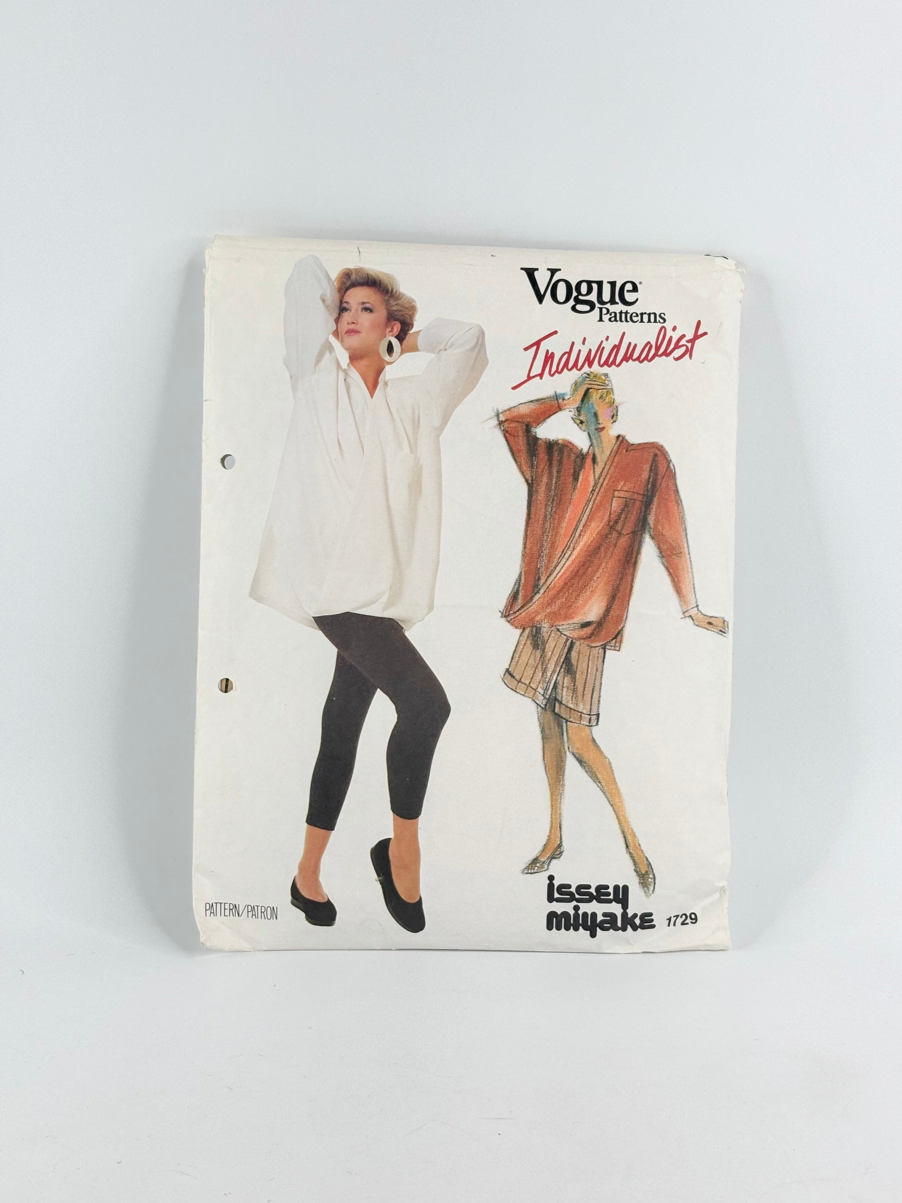 Vogue Patterns Individualist Issey Miyake Shirt, Pant & Skirt: No. 1729 - Size 6/16