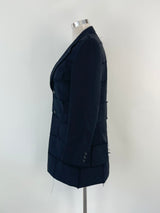 Comme des Garçons Homme Plus Black Wool Patchwork Coat - M