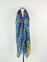 Sgarly Blue Embroidered Scarf NWT