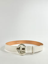 Franco Giazzi White Leather Belt