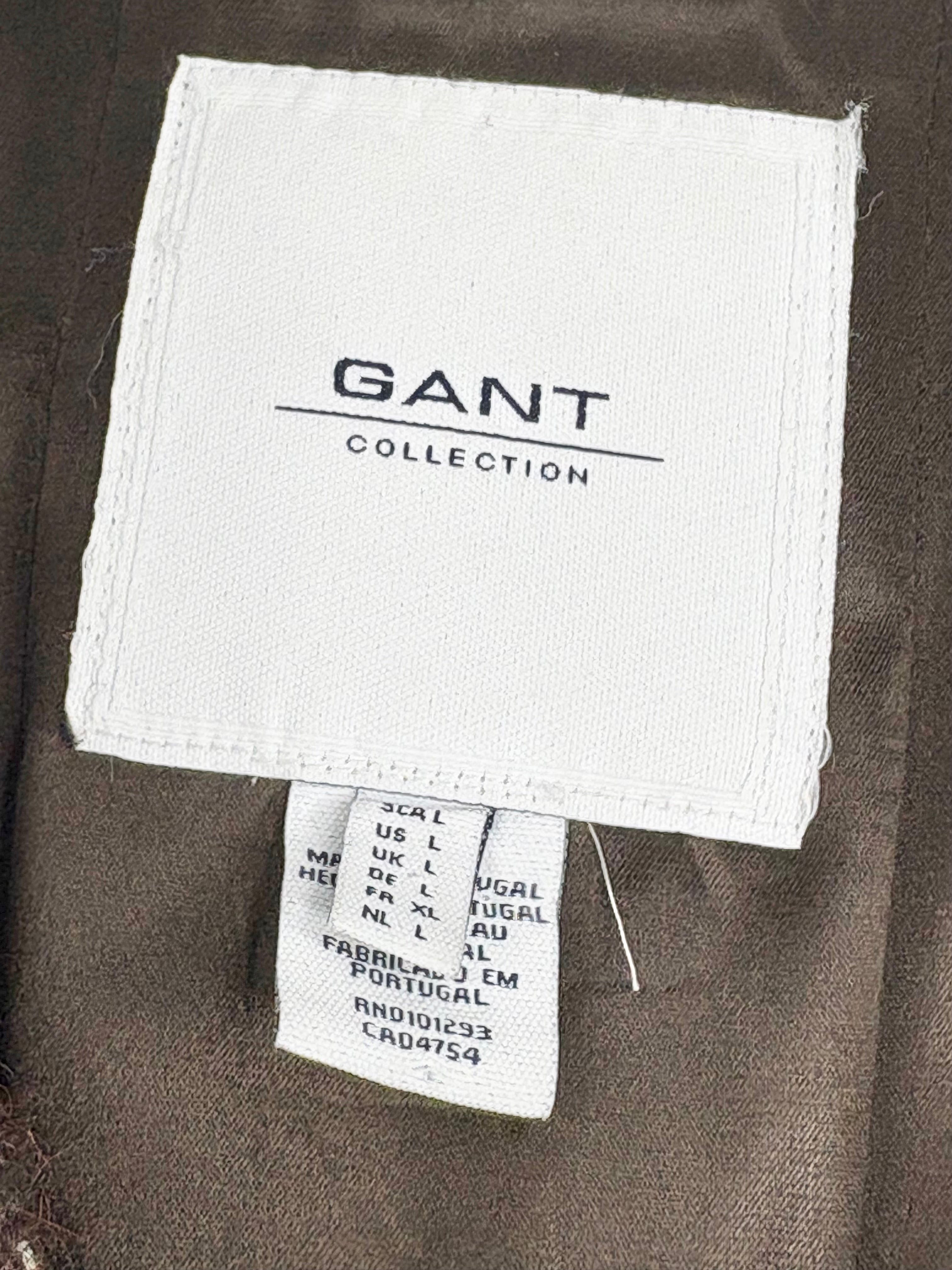 Gant Collection Cropped Earth-Toned Tweed Blazer - L