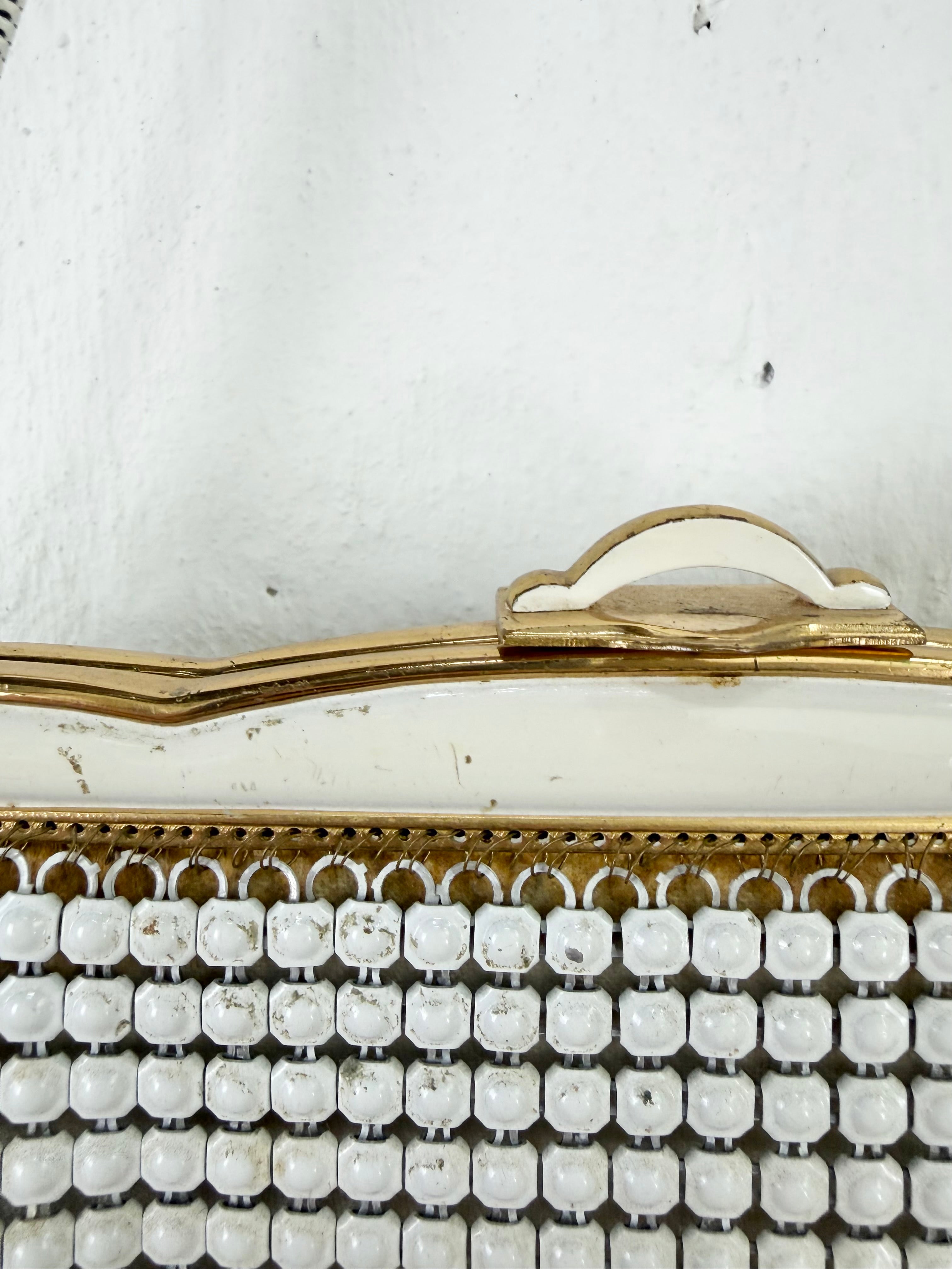 Vintage Oroton White Mesh Evening Bag