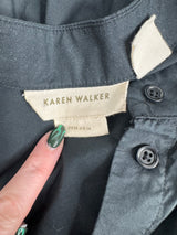 Karen Walker Black Oversized Frilled Smock - AU14