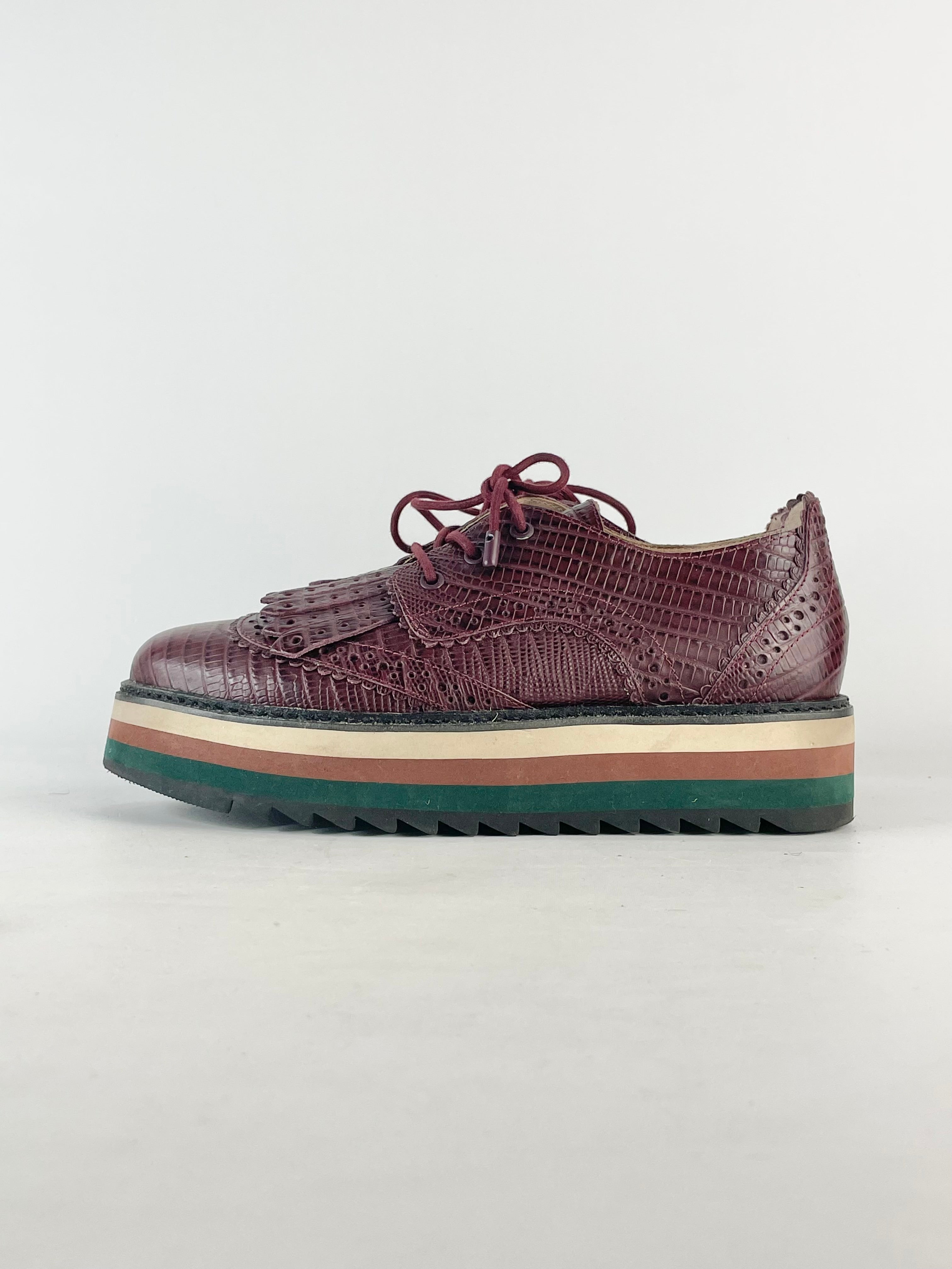 Zimmermann Maroon Platform Brogues - EU36