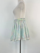 Zimmermann Iridescent Rainbow Silk Mini Skirt - AU10/12