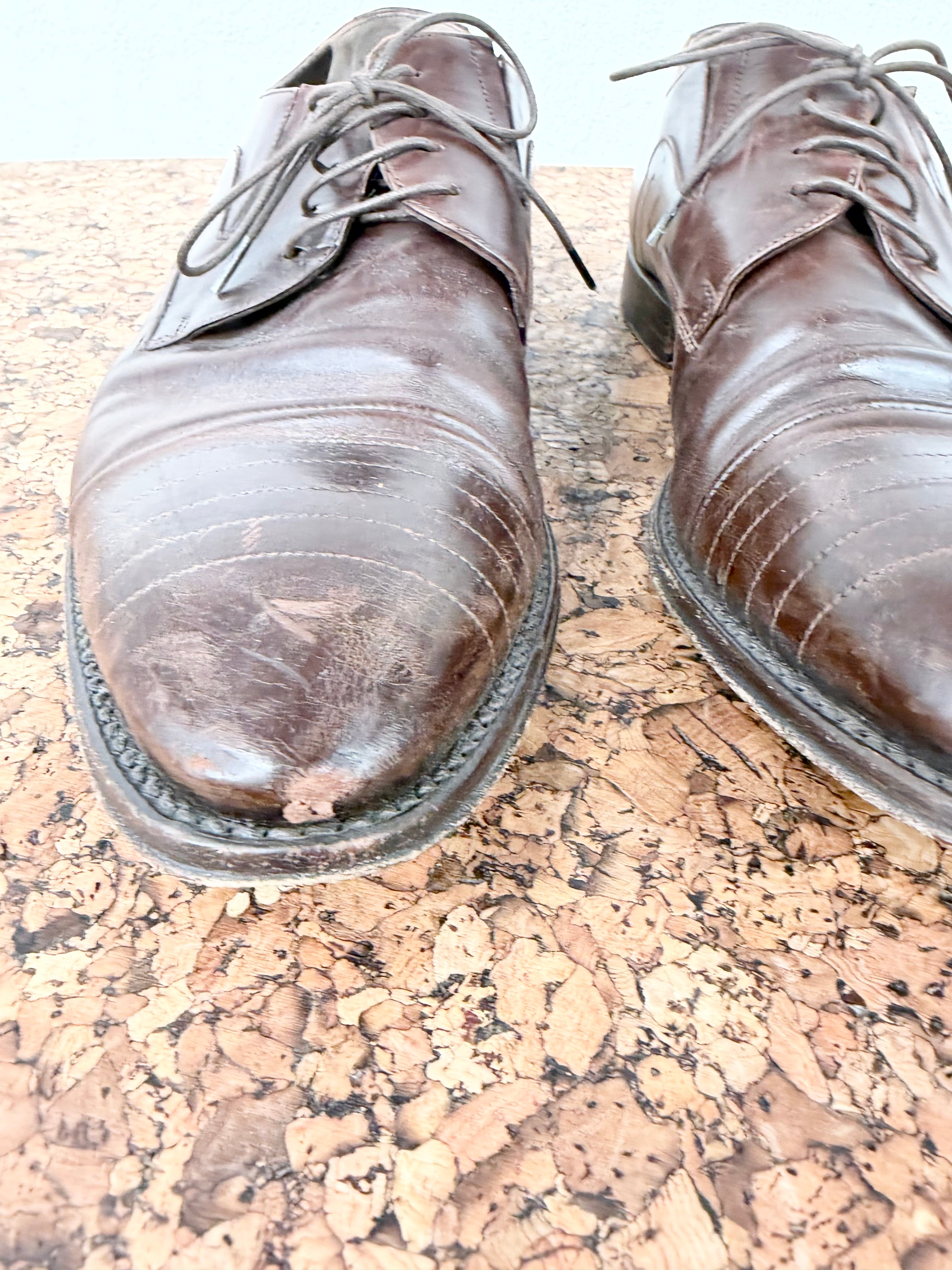 Dino Bigioni Brown Leather Lace Up - EU43