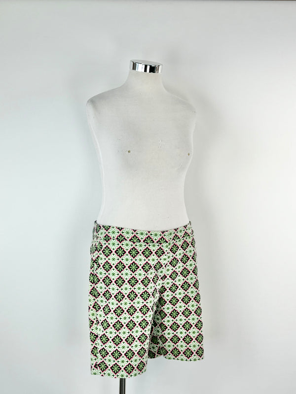 Boden Green Pink & Blue Patterned Shorts - AU18