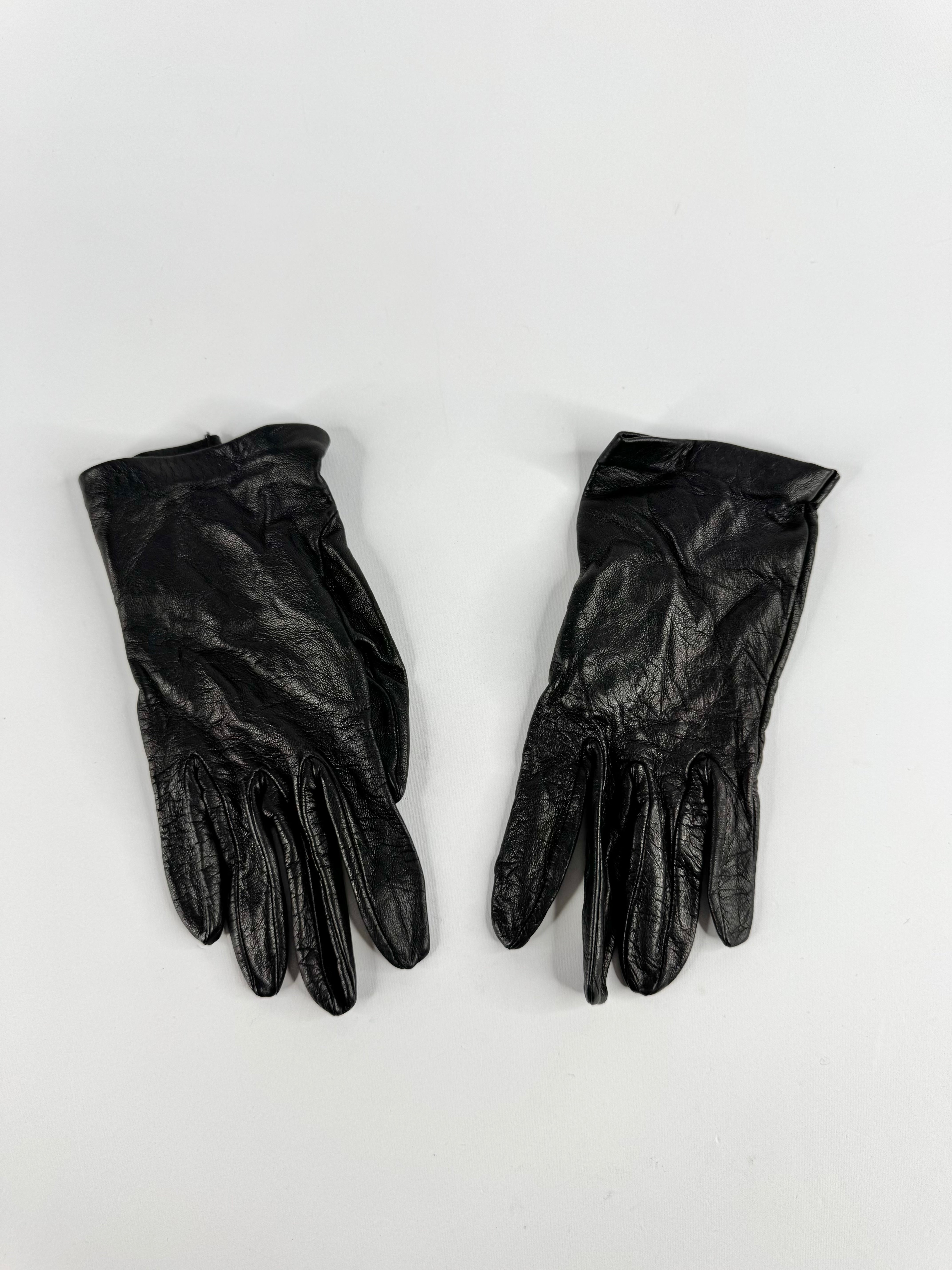 Milana Italy Black Buttery Soft Leather Gloves - 7.5