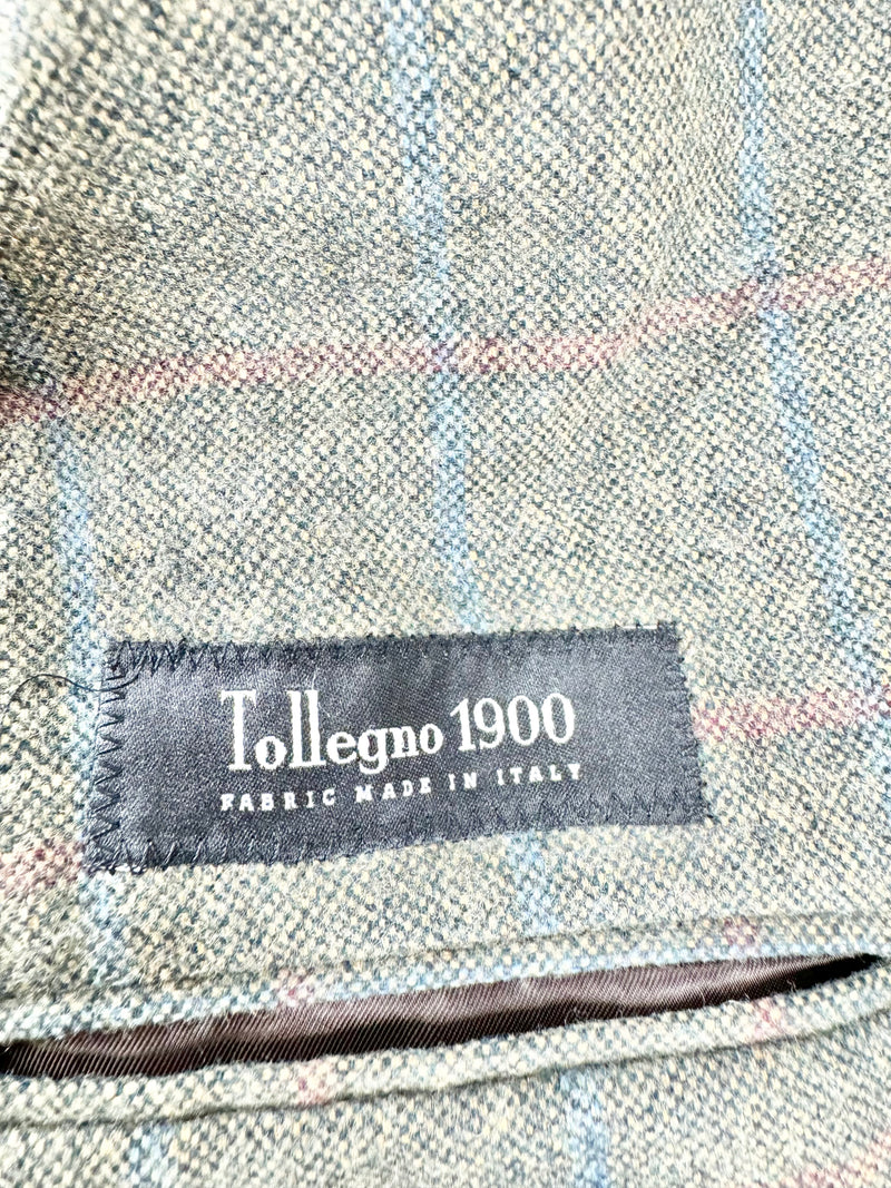 Carracci Green & Blue Plaid Wool Blazer - 50