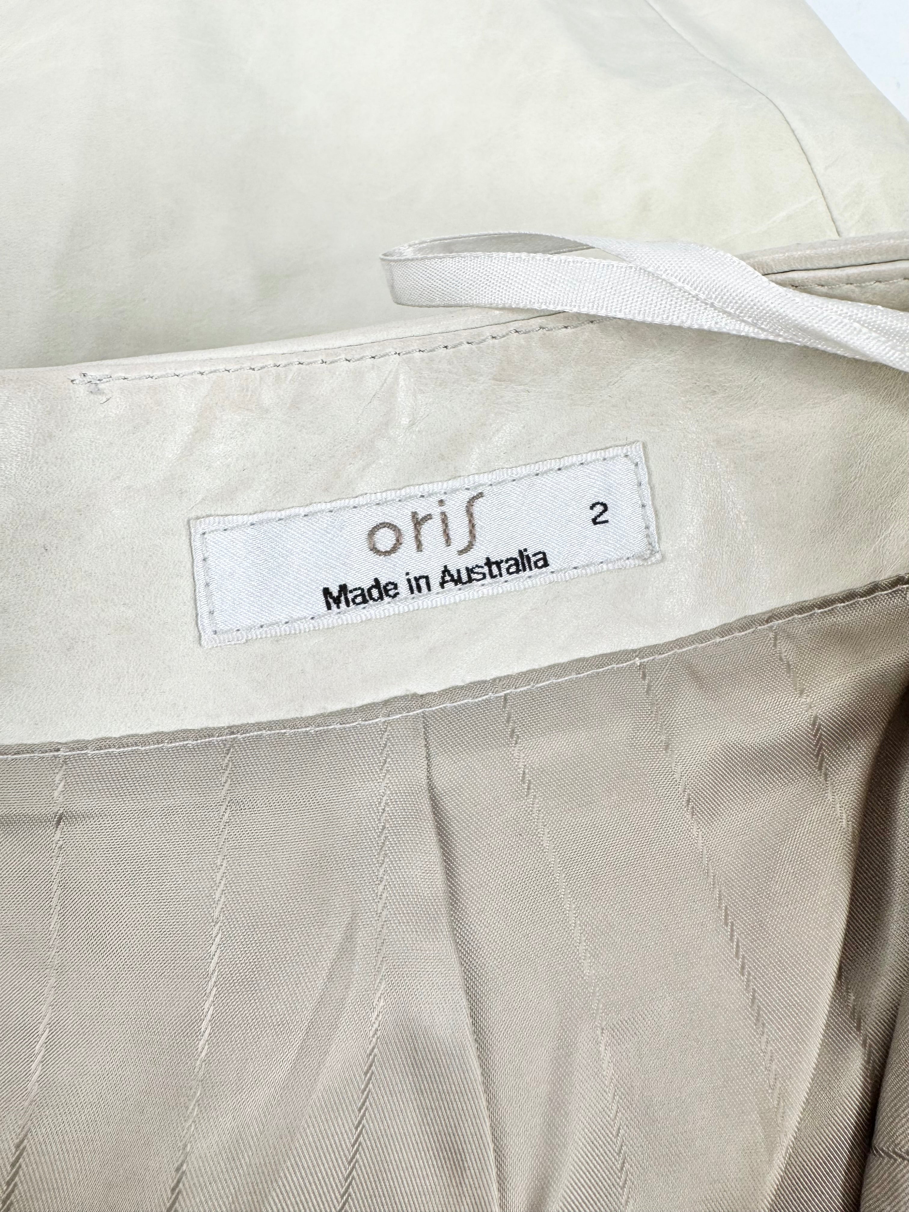 Oris Cement Leather Skirt - AU10/12