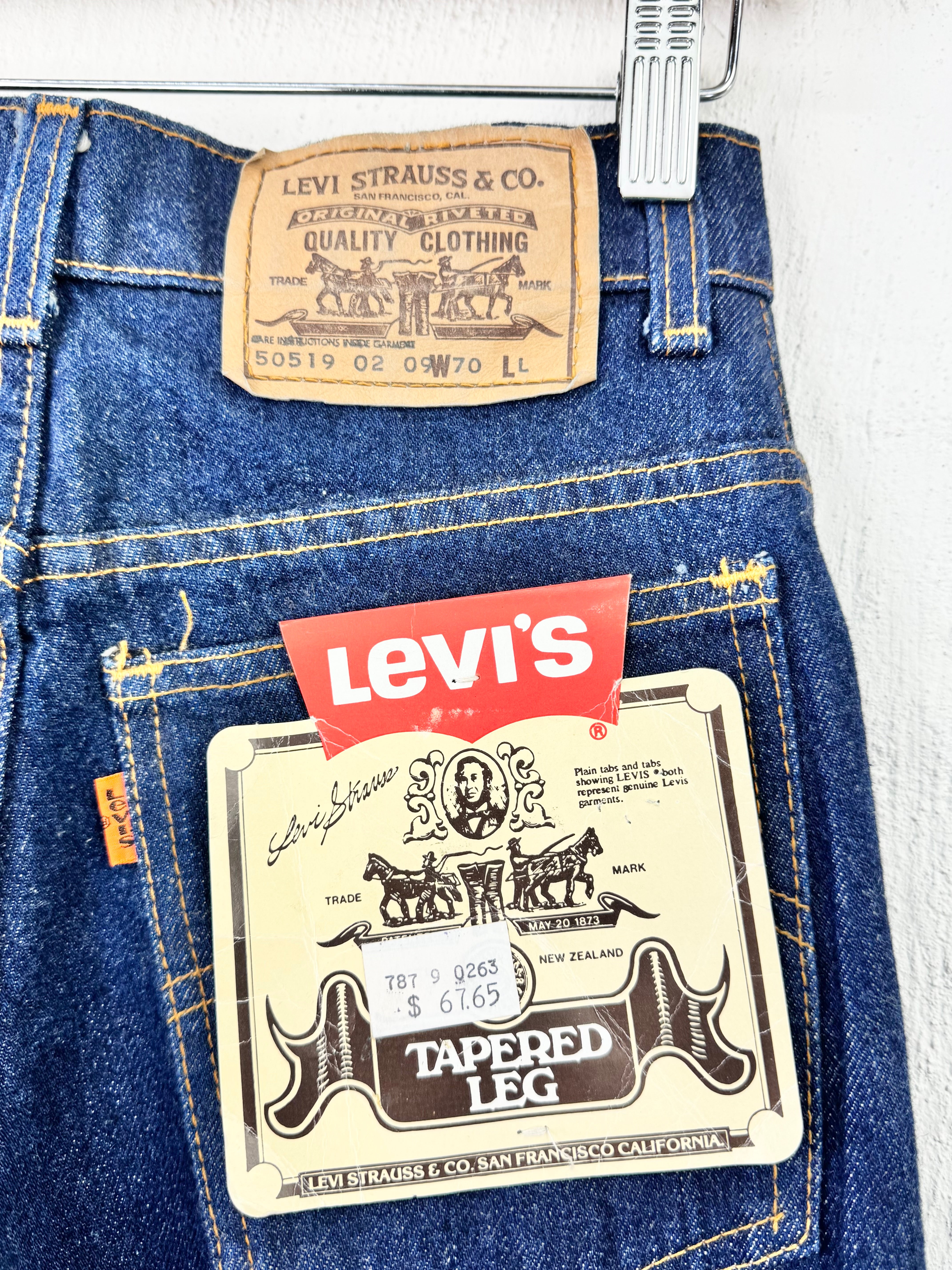 Levi's Blue 505 Regular 'Tapered Leg' Jeans - W70