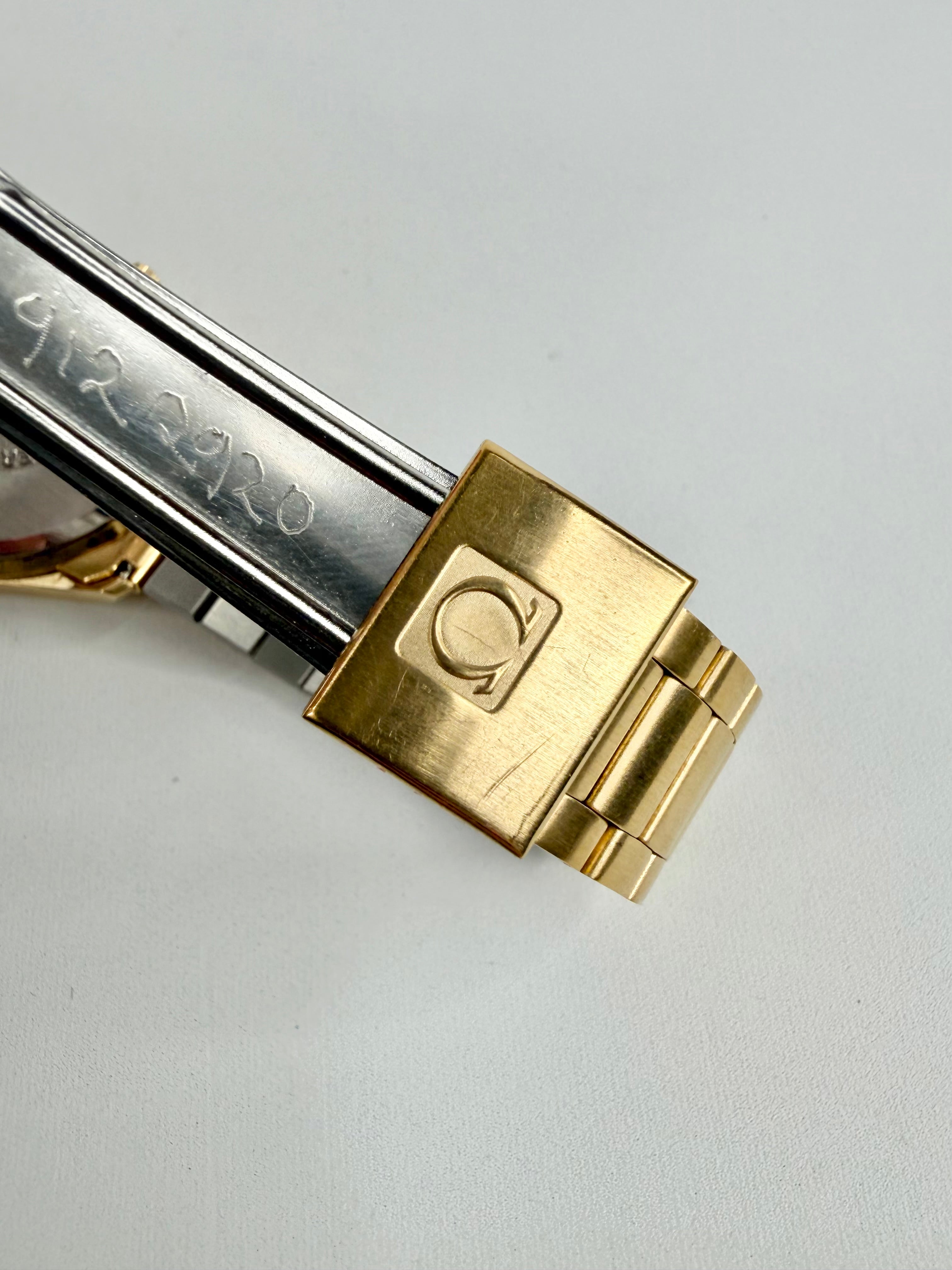 Vintage 80s Omega Gold Toned 'Seamaster' Quartz Watch in Box
