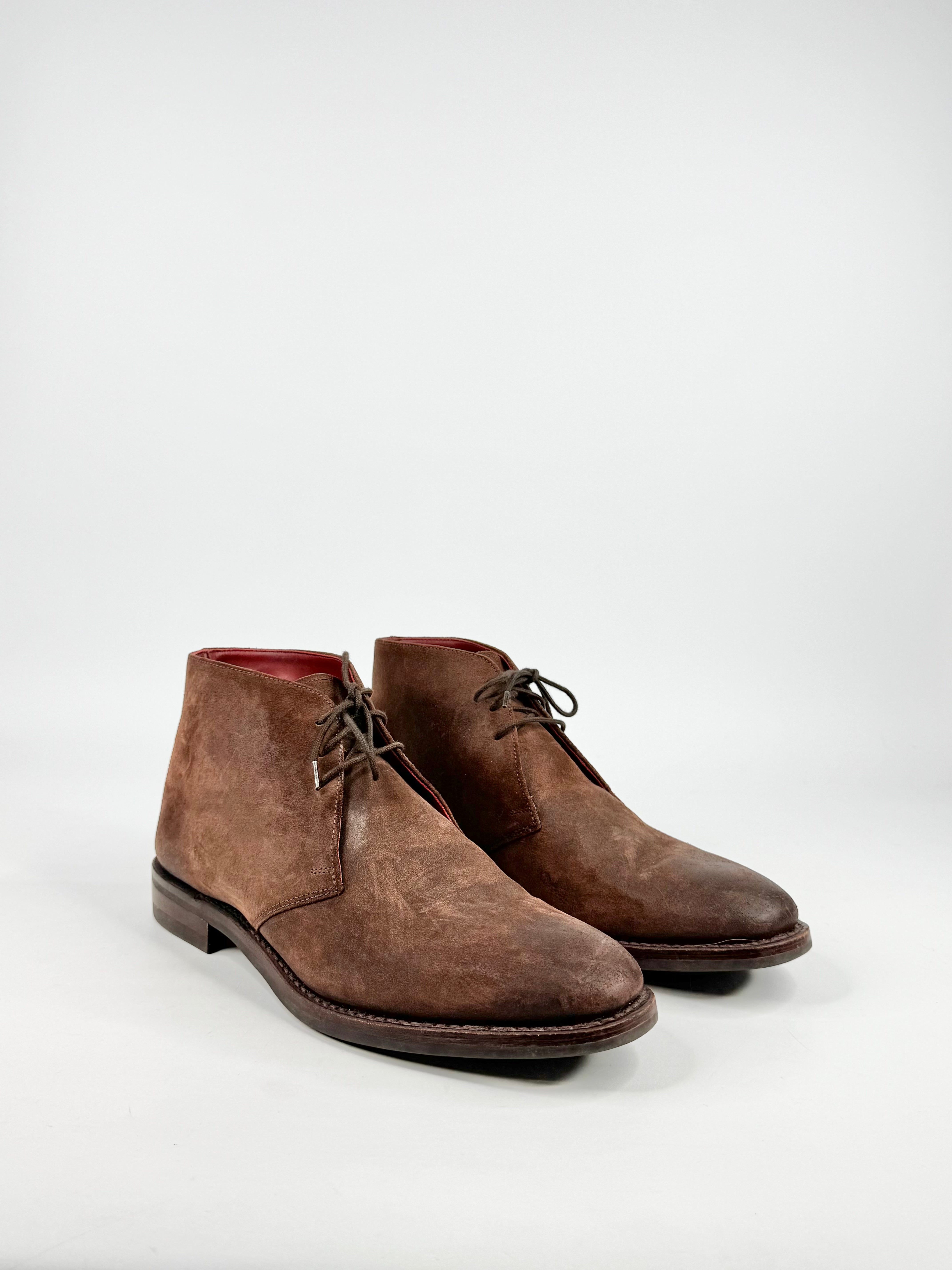 Design Loake Brown Suede Lace Up Boots - EU43