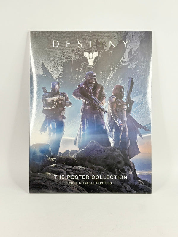 Cover of 'Destiny' poster collection with characters on a rocky landscape