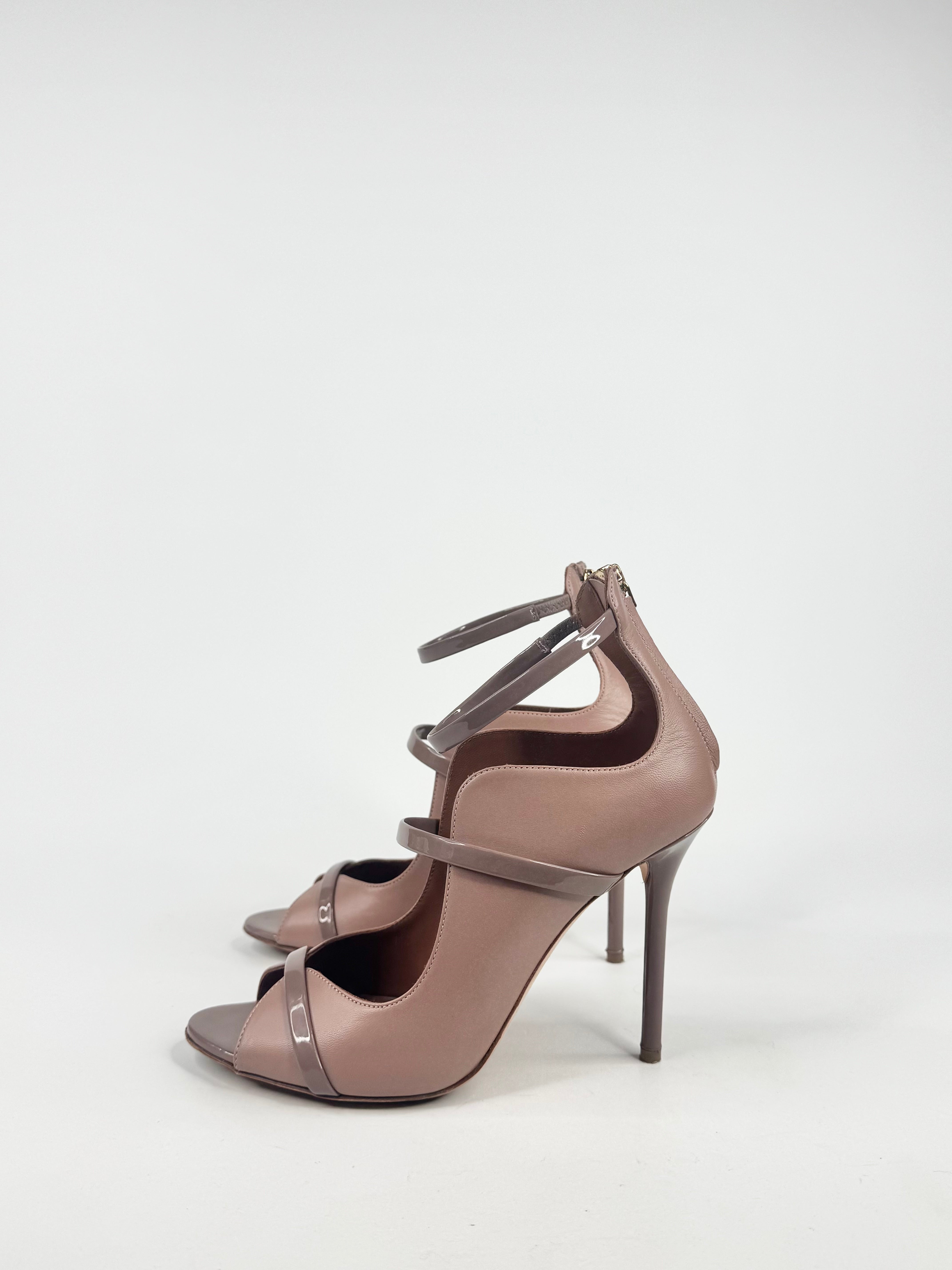 Malone Souliers Mika Luwalt Dusty Mauve Peep Toe Stilettos - EU37