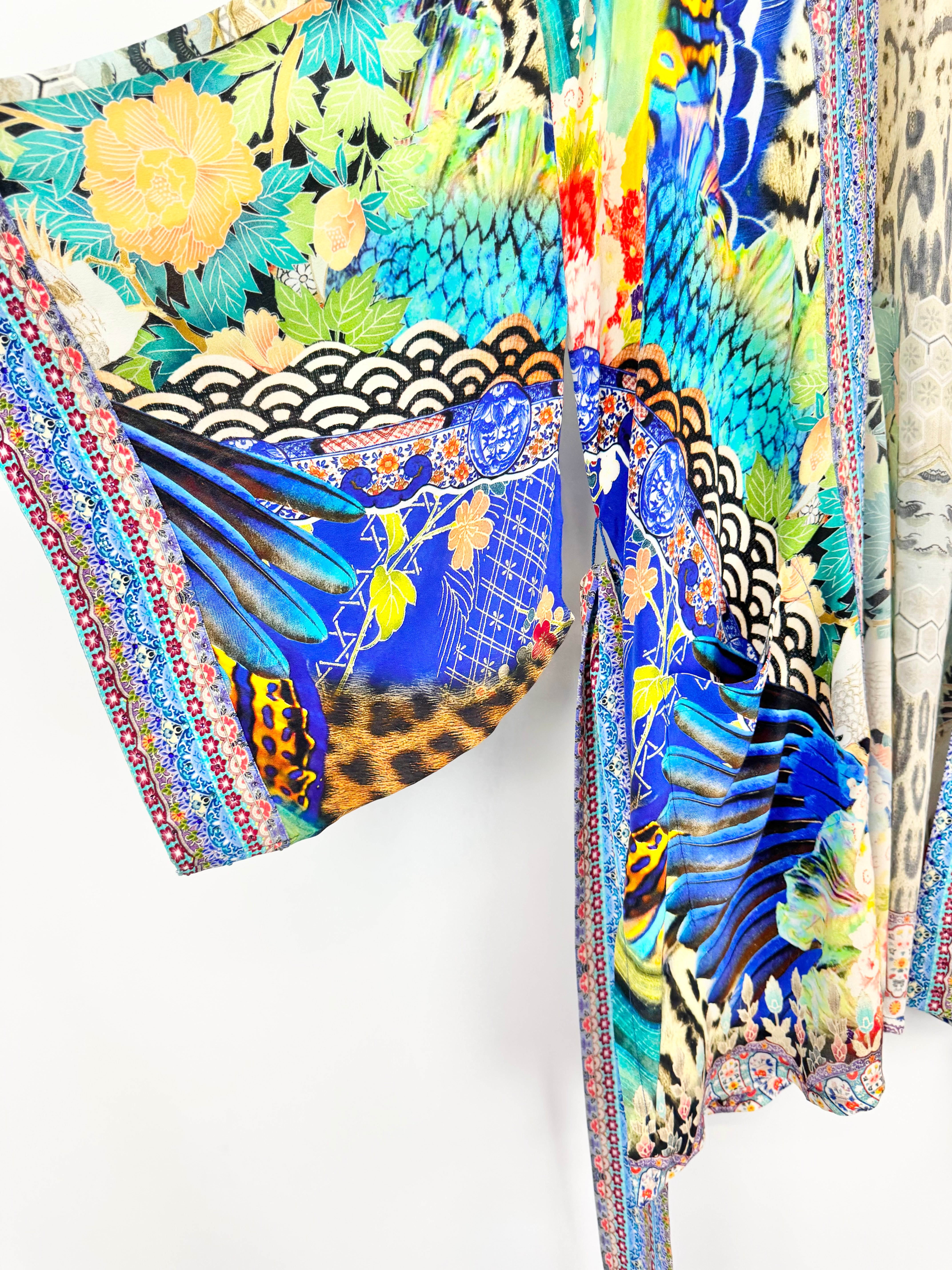 Camilla 'Space Cowgirl' Silk Tie Robe - OSFA