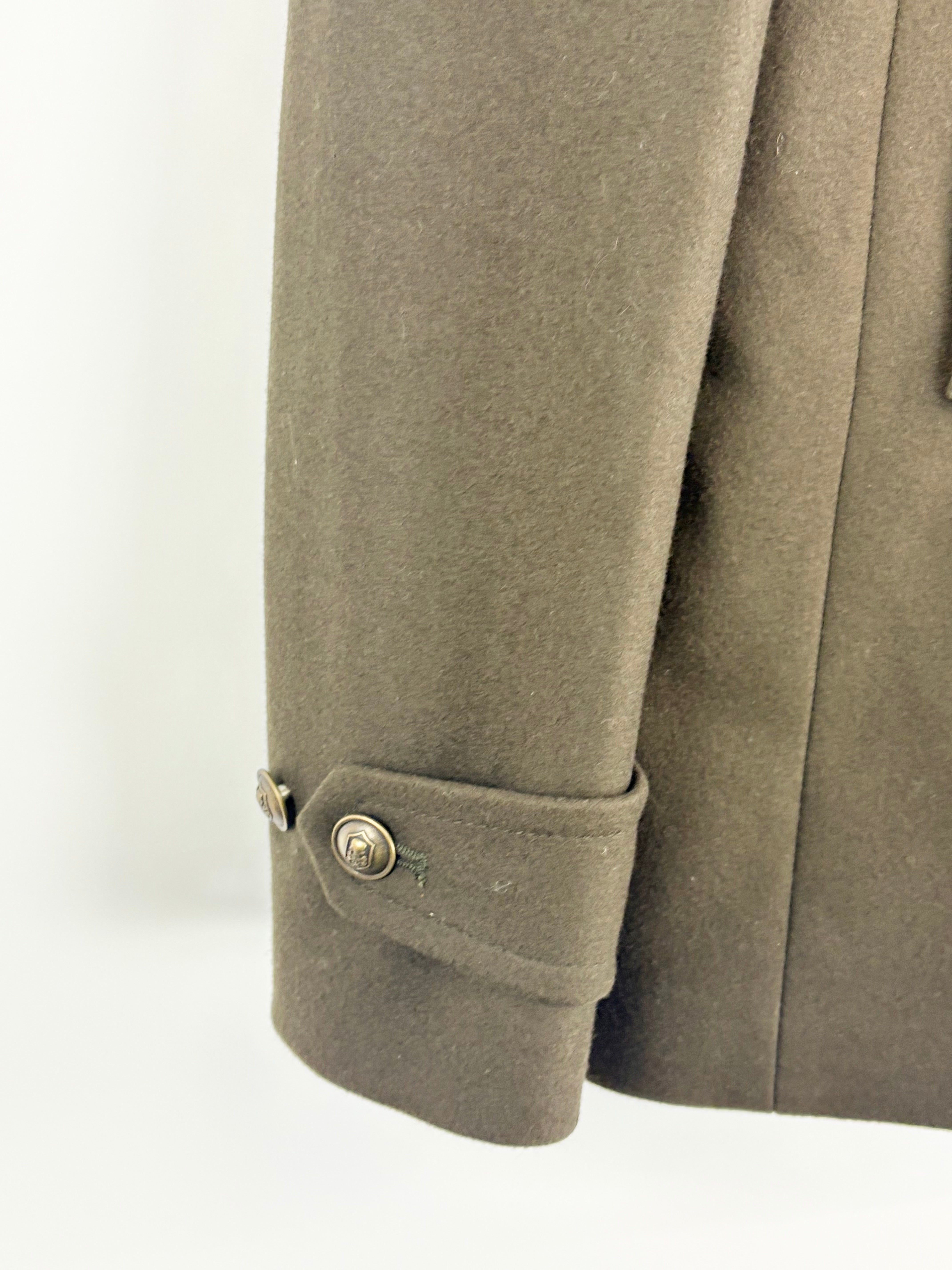 The Kooples Dark Olive Double Breasted Pea Coat - M