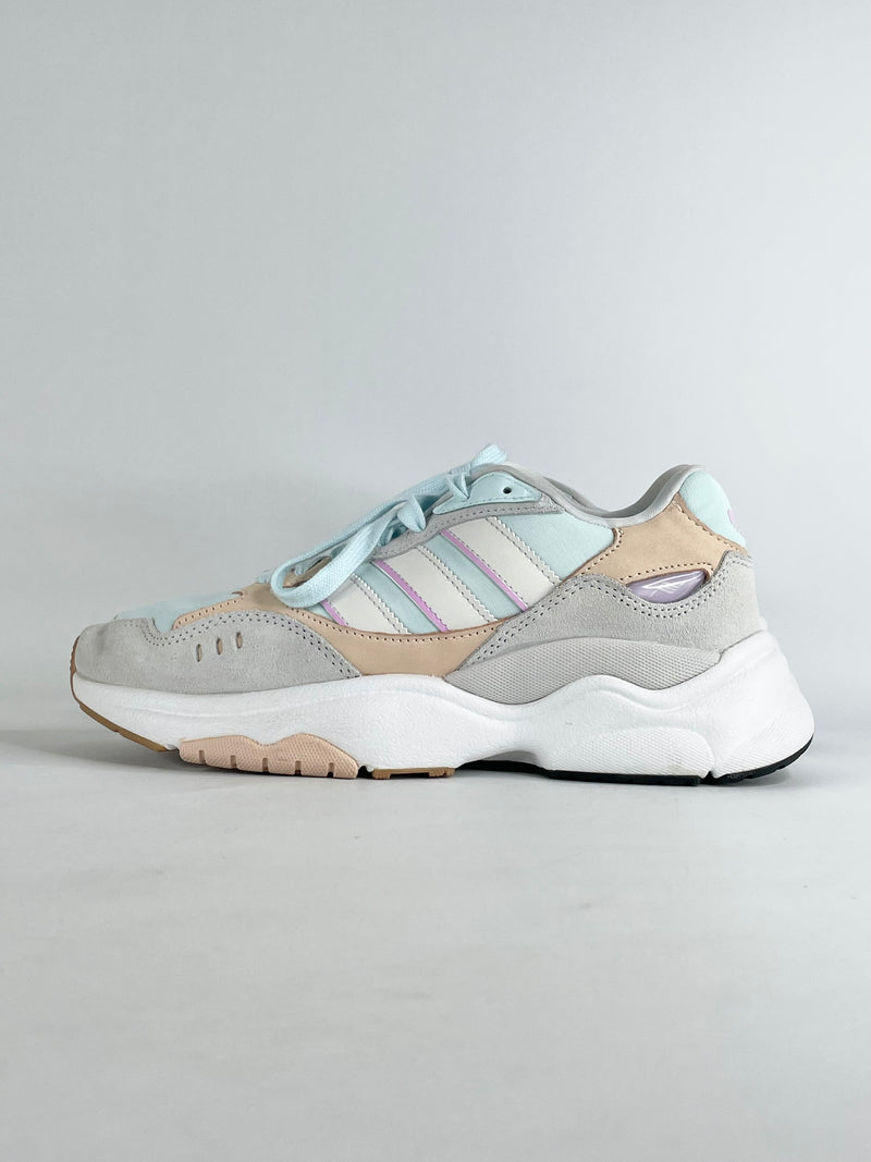 Adidas Retropy F90 Pastel Blue & Pink Sneakers - 8.5