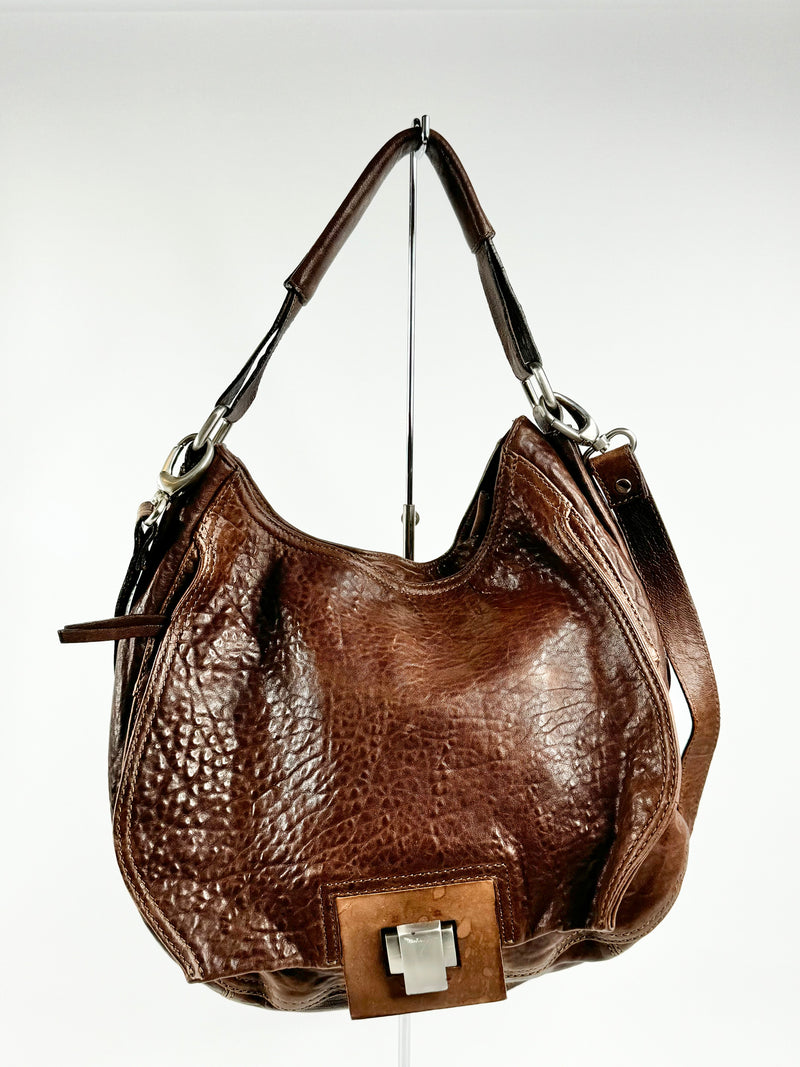 Gianni Chiarini Mahogany Leather Bag