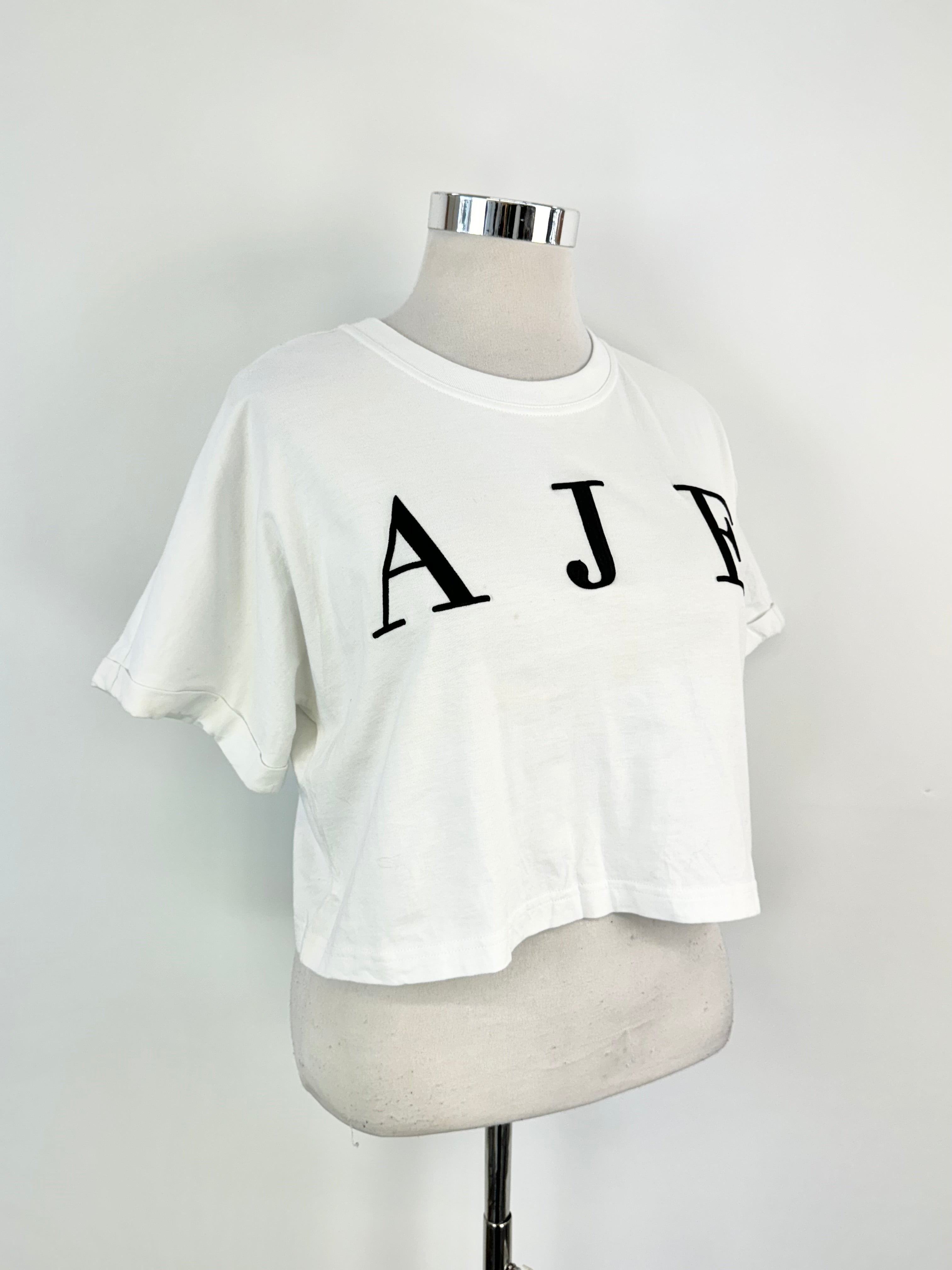 Aje White Logo Crop Top - AU14
