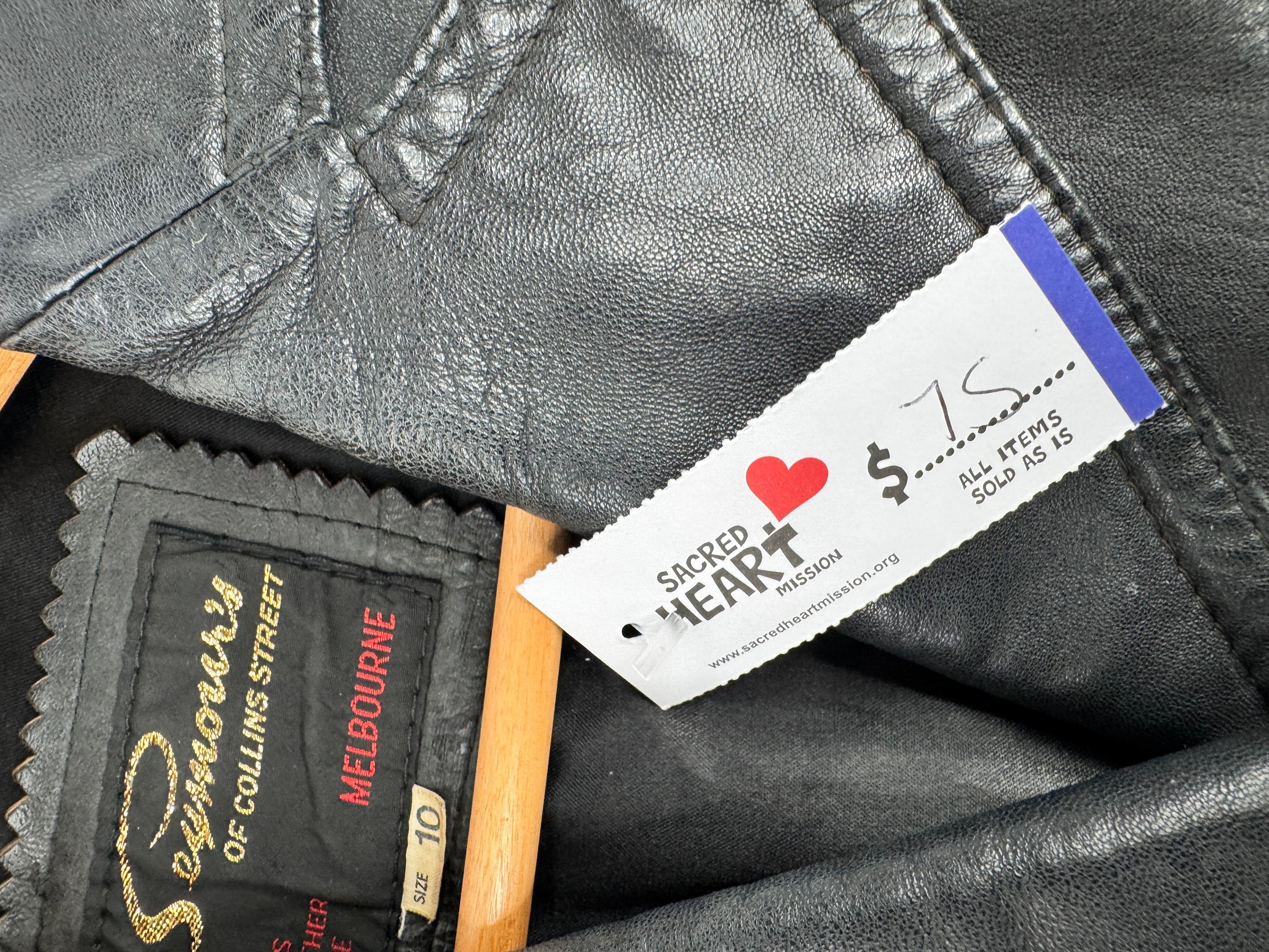 Vintage Seymours Leather Coat - AU8/10