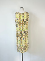 Tibi Multicolour Abstract Patterned Silk Midi Dress - AU10