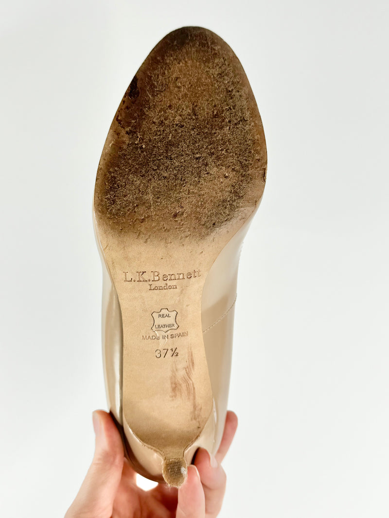 L.K. Bennet Smooth Beige Pumps - EU37.5