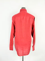 Antonelli Strawberry Red Linen Shirt - L