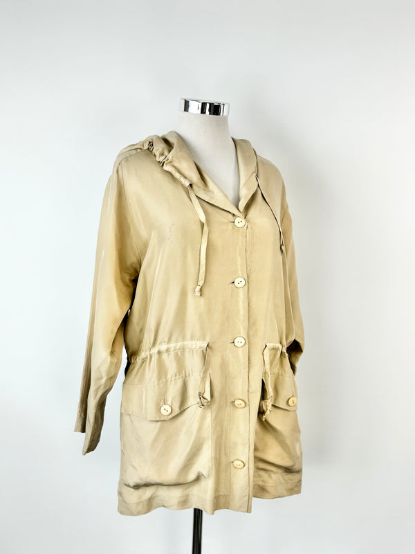 Sou Dra Champagne Silk Drawstring Tunic - AU12