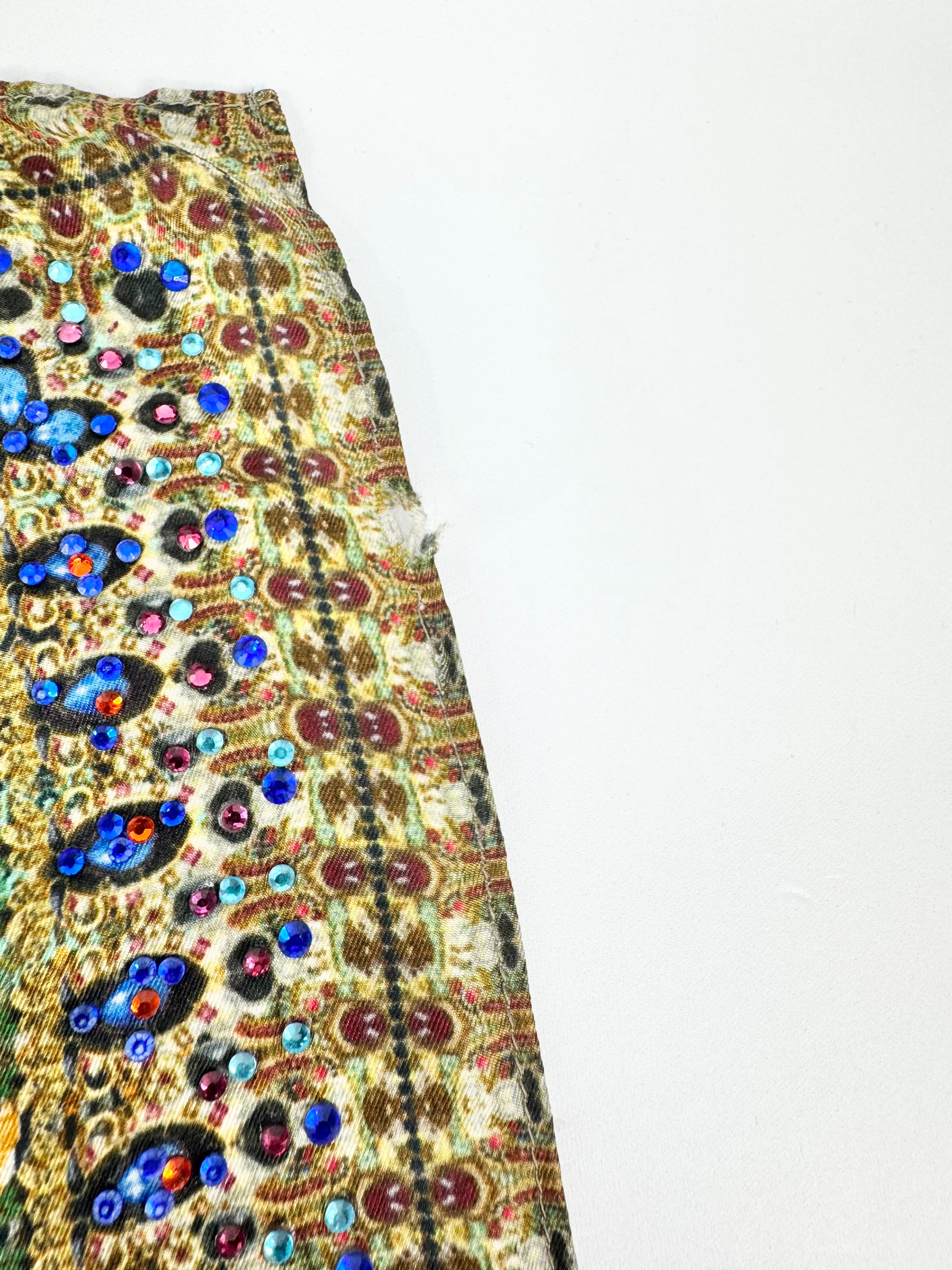 Camilla Square Silk Crystal Studded Scarf