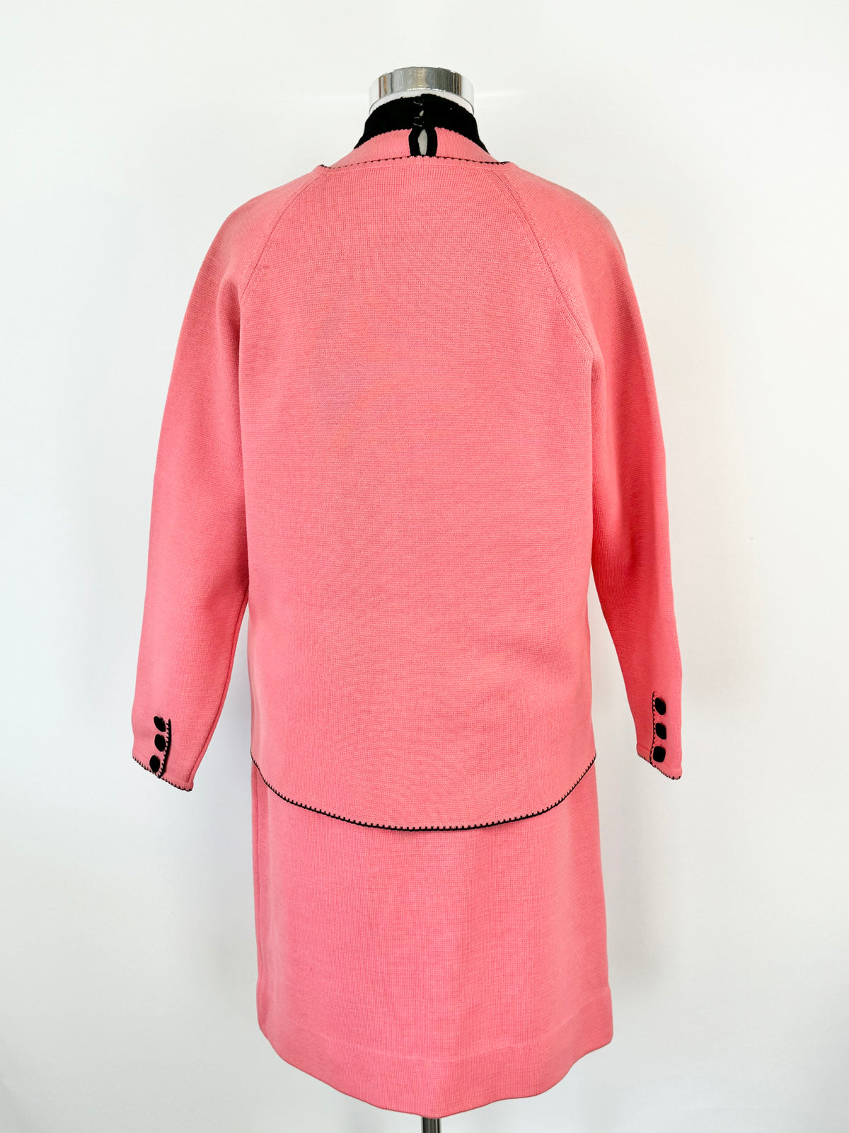 Vintage Pink & Black Rose Pink 3 Piece Suit - AU12/14