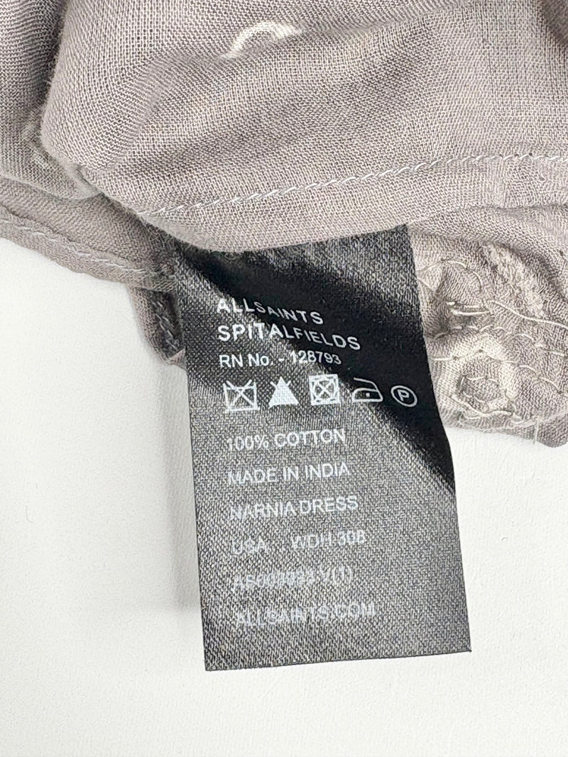All Saints Spitalfields Black & Grey Jewel-Embellished 'Narnia' Dress - AU8